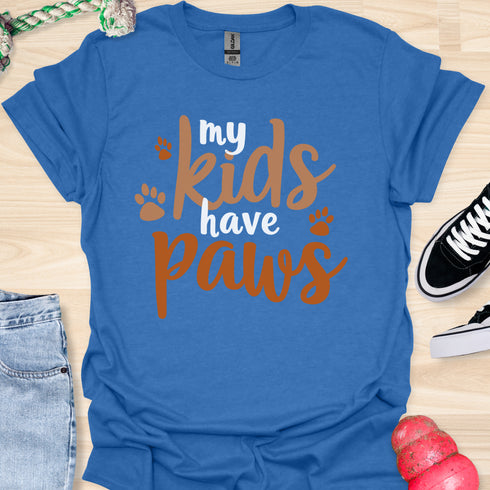 My kids have paws - V1 - Bold and Cool T-Shirt